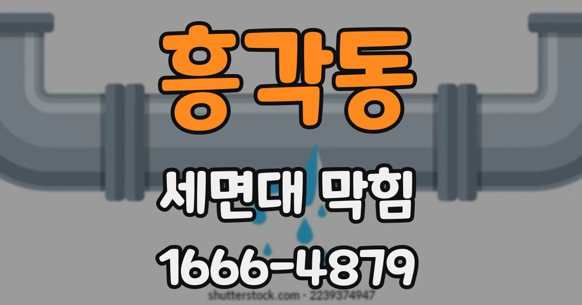 흥각동 세면대 막힘