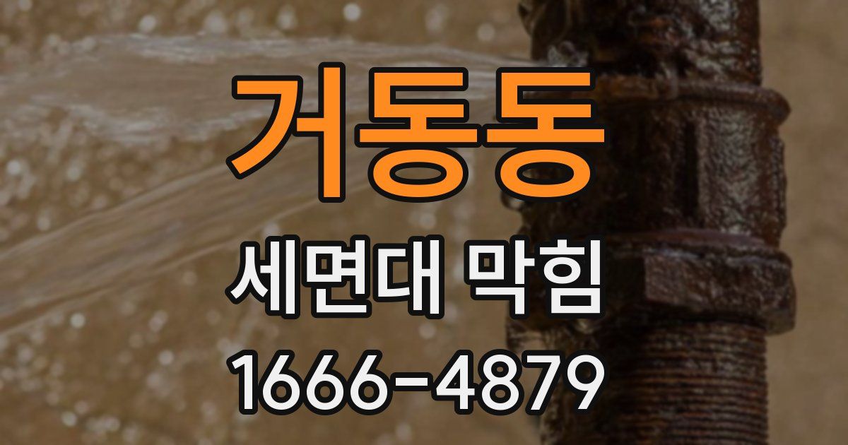 거동동 세면대 막힘