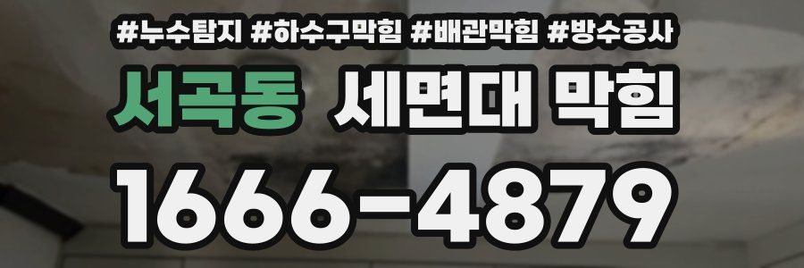 서곡동 세면대 막힘