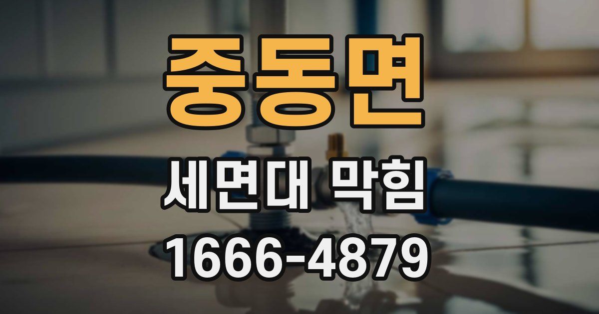 중동면 세면대 막힘