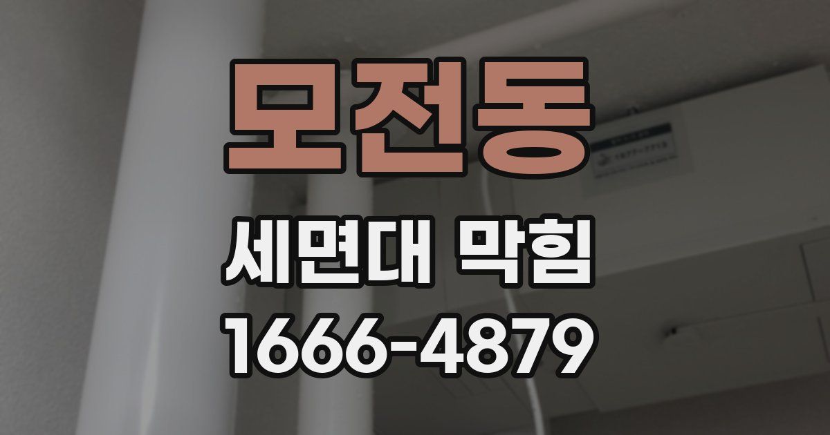 모전동 세면대 막힘