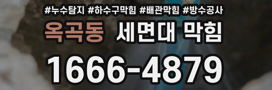 옥곡동 세면대 막힘