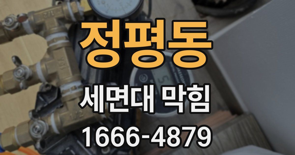 정평동 세면대 막힘