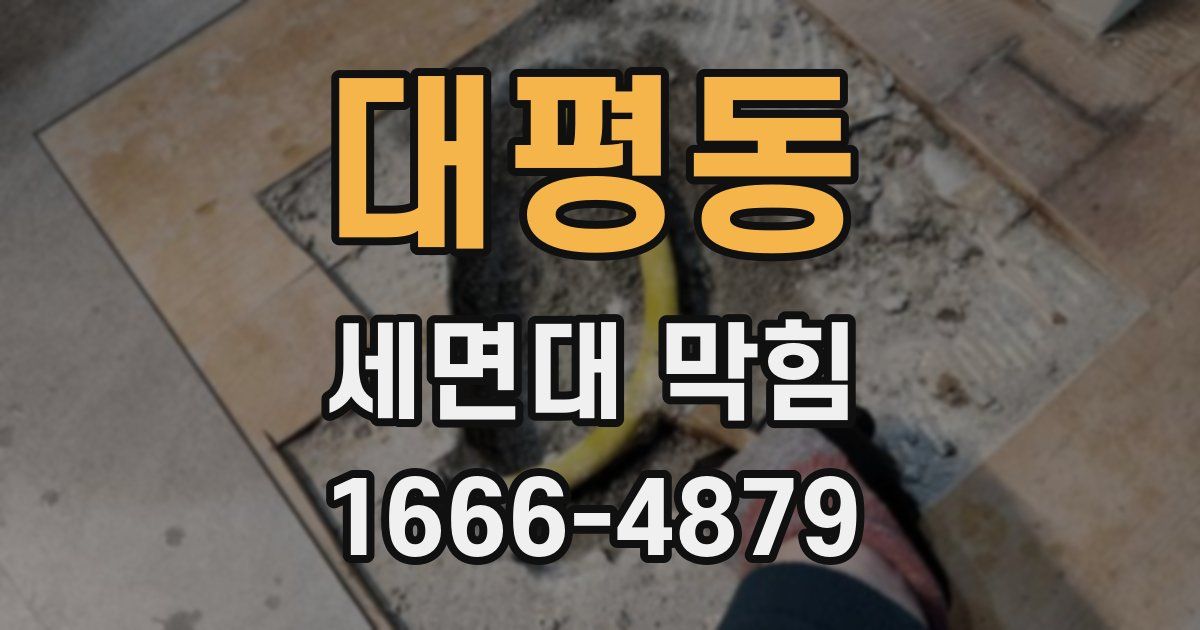 대평동 세면대 막힘