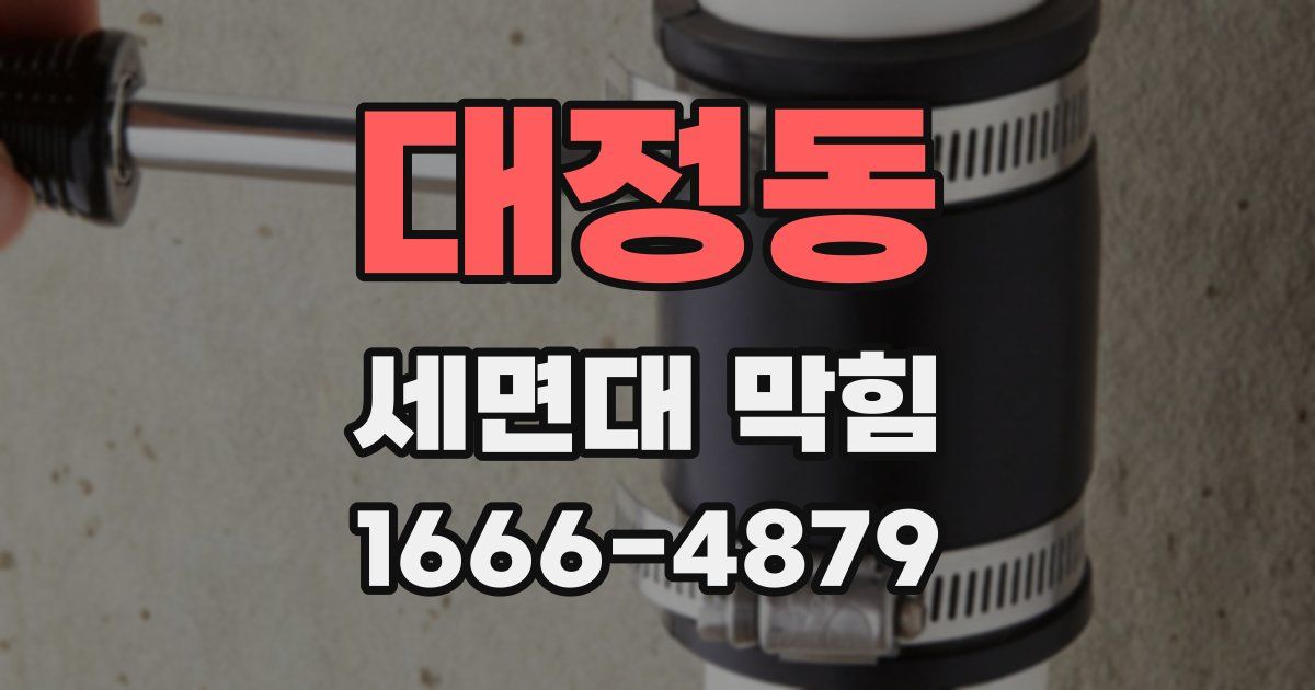 대정동 세면대 막힘