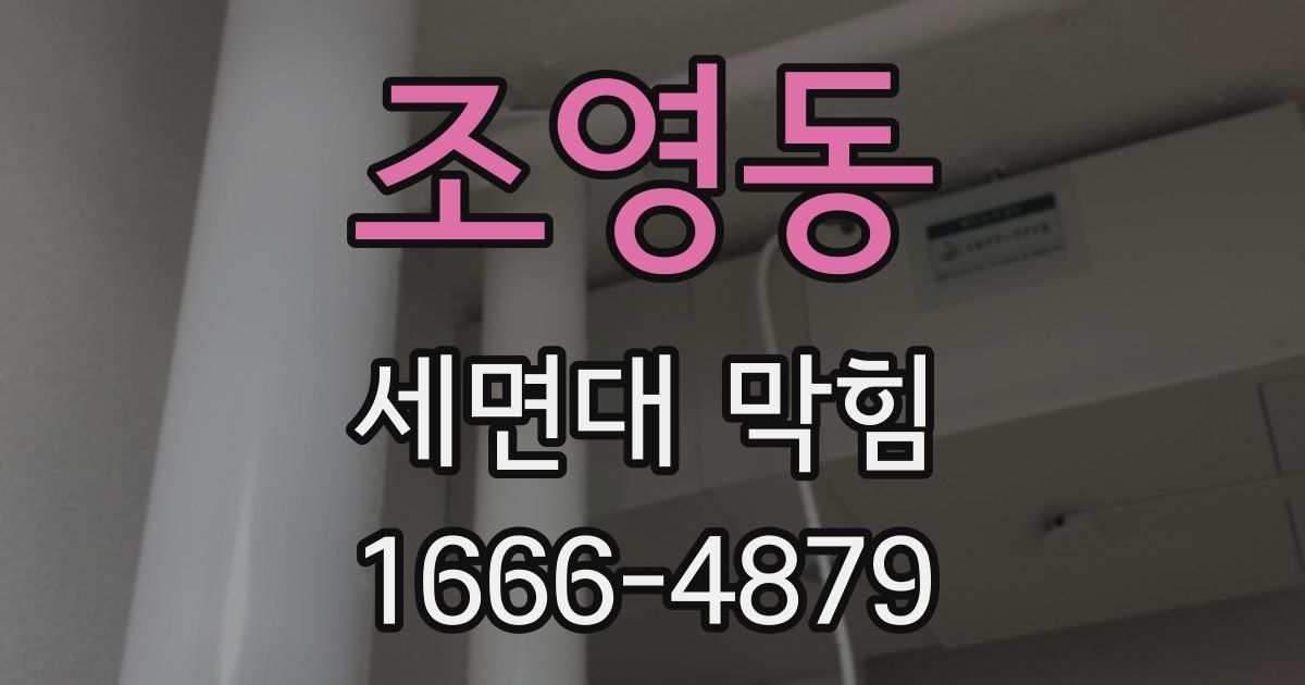 조영동 세면대 막힘