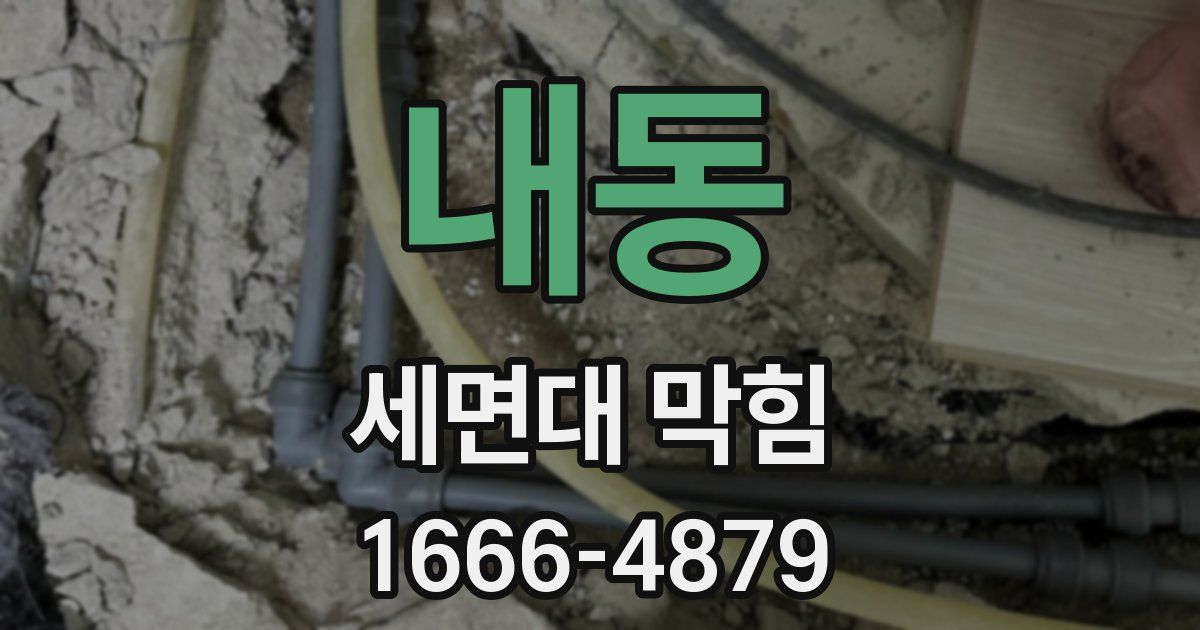 내동 세면대 막힘