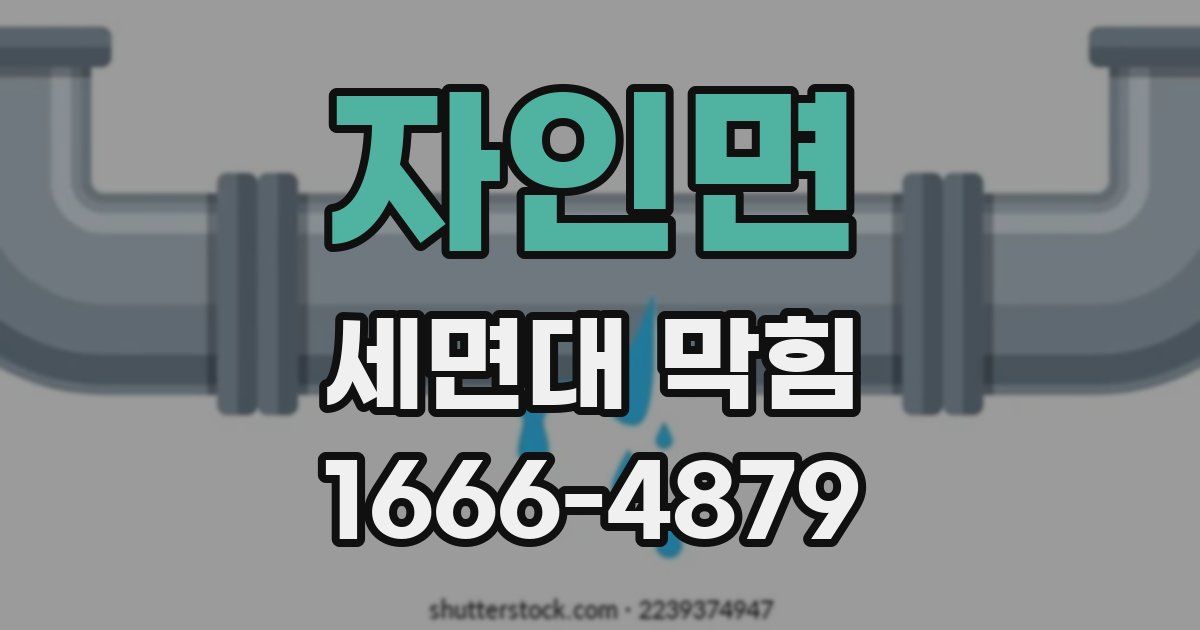 자인면 세면대 막힘