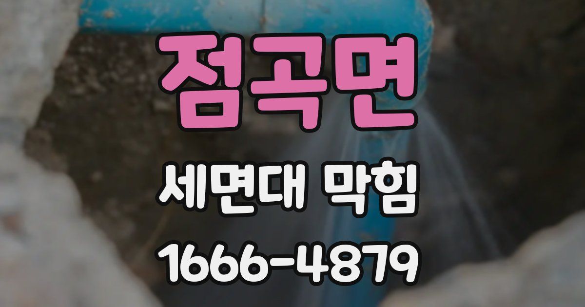점곡면 세면대 막힘
