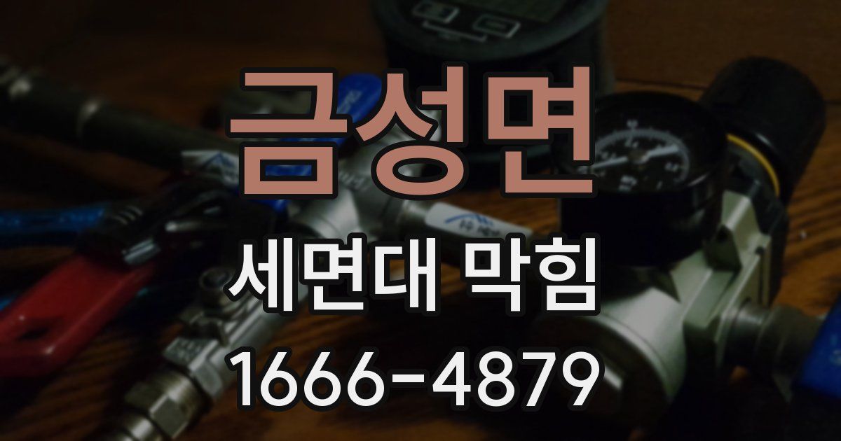 금성면 세면대 막힘