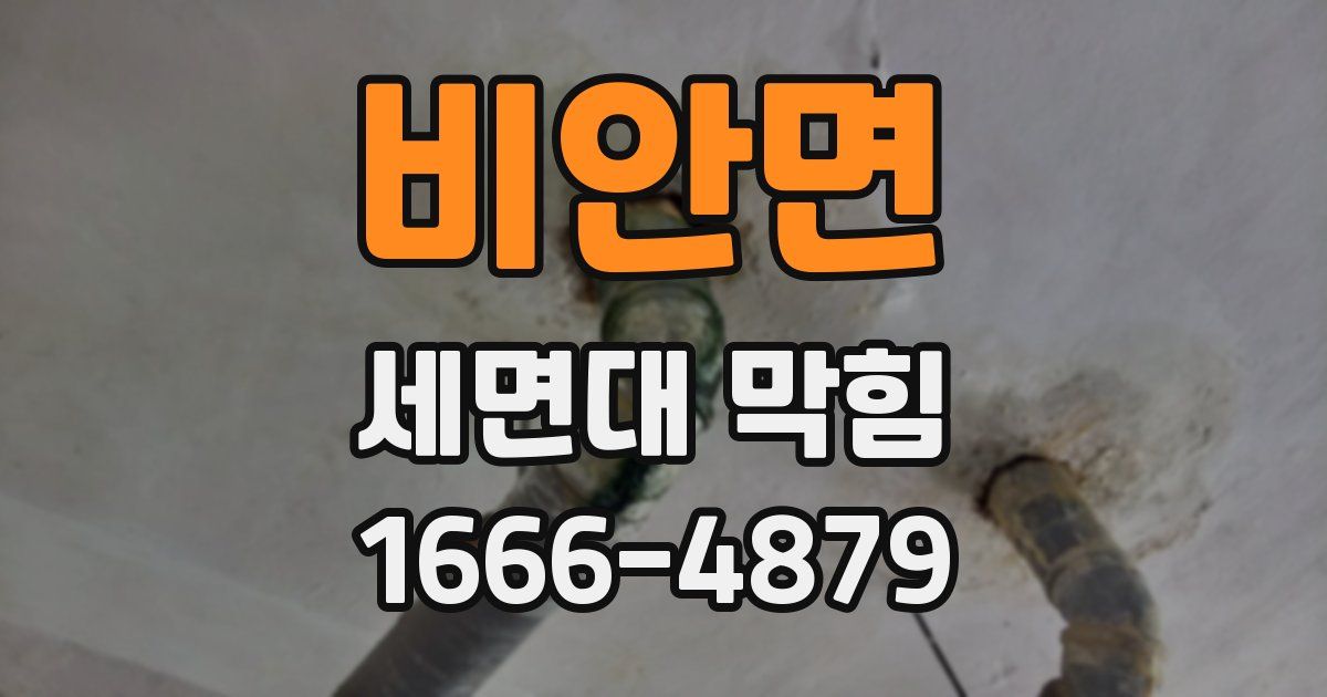 비안면 세면대 막힘
