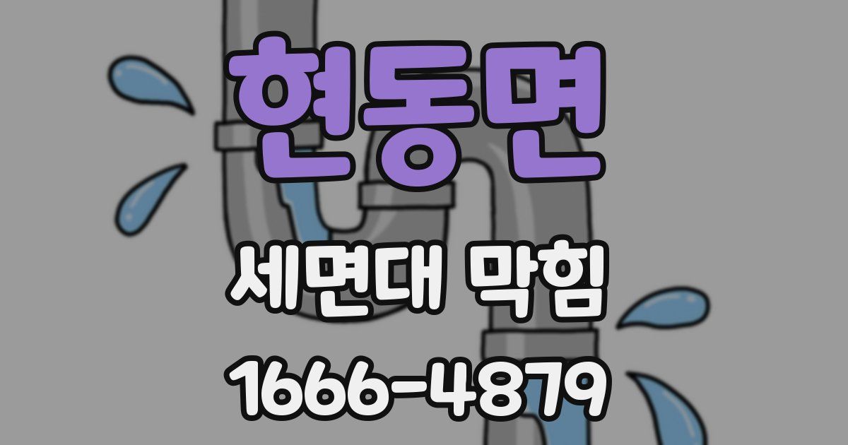 현동면 세면대 막힘
