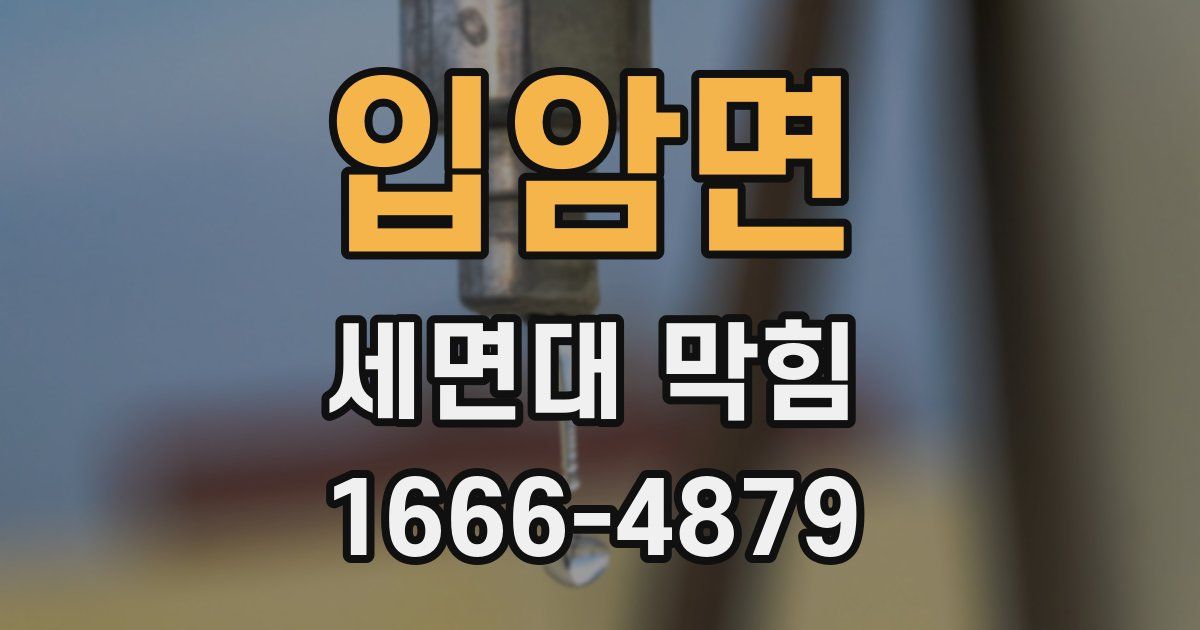 입암면 세면대 막힘