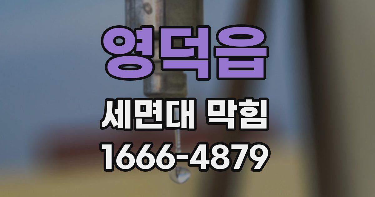 영덕읍 세면대 막힘