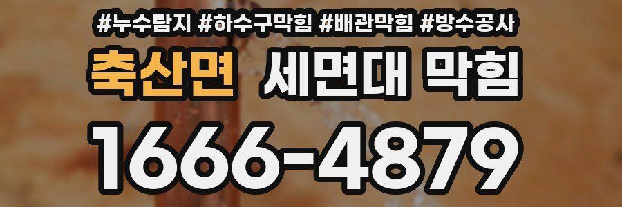 축산면 세면대 막힘