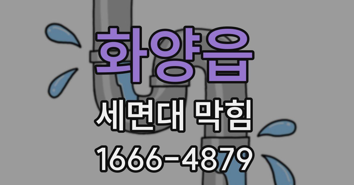 화양읍 세면대 막힘