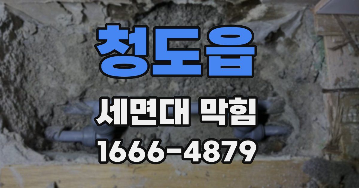 청도읍 세면대 막힘