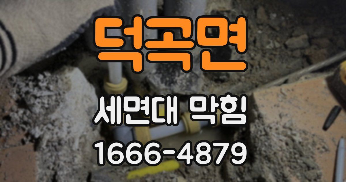 덕곡면 세면대 막힘