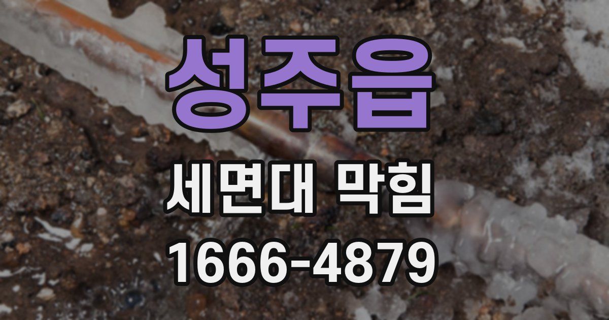 성주읍 세면대 막힘