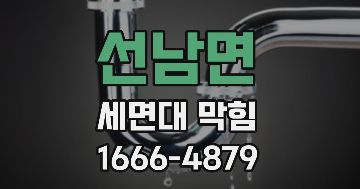 선남면 세면대 막힘