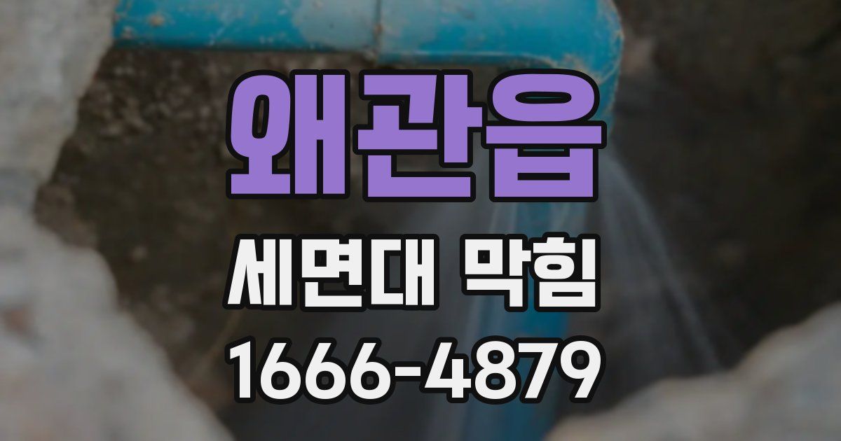 왜관읍 세면대 막힘