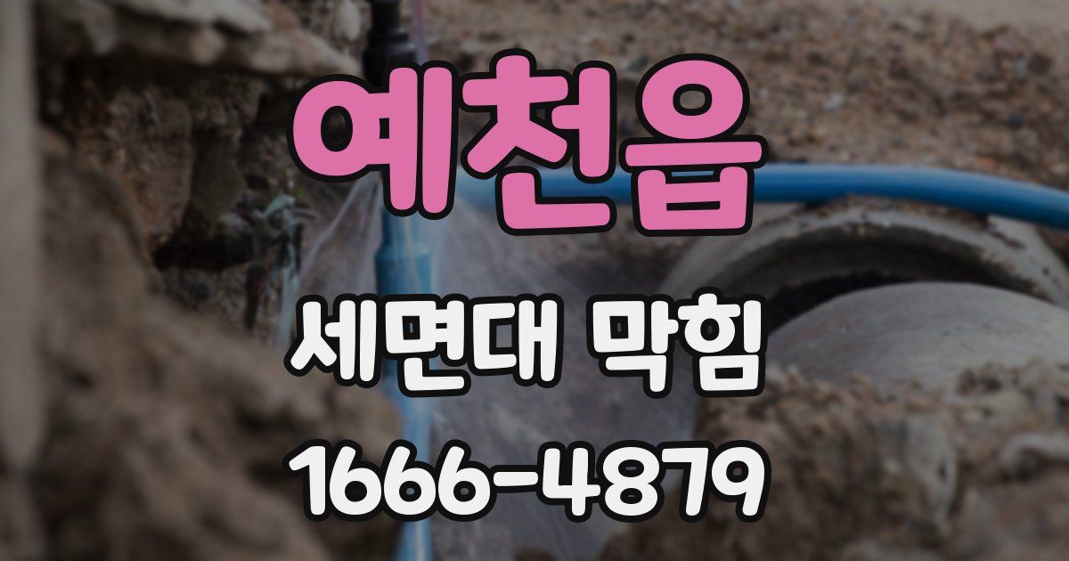 예천읍 세면대 막힘