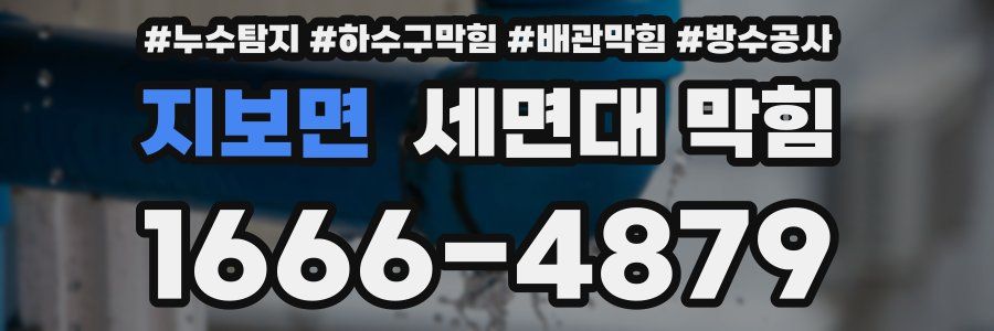 지보면 세면대 막힘