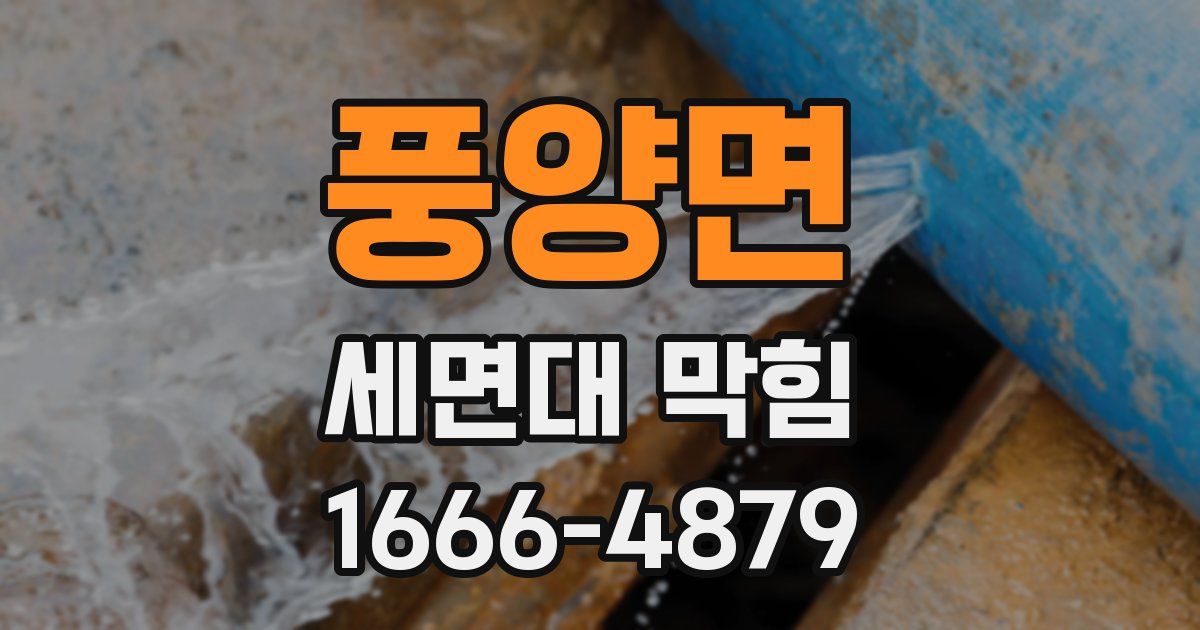 풍양면 세면대 막힘