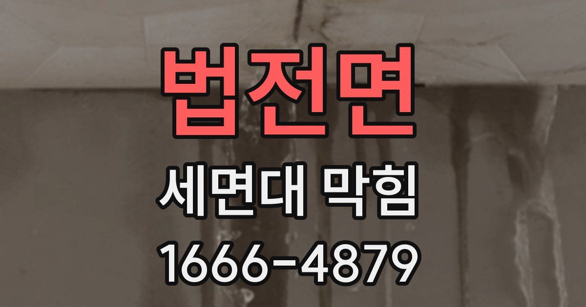 법전면 세면대 막힘