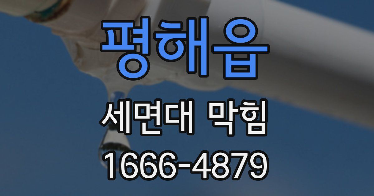 평해읍 세면대 막힘