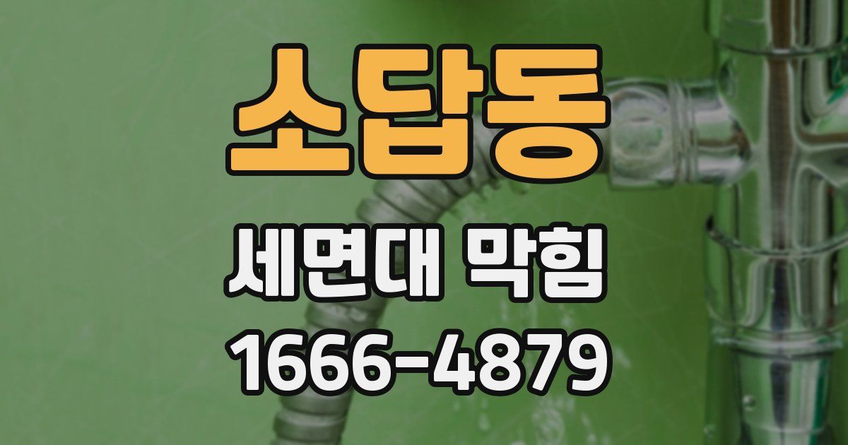 소답동 세면대 막힘