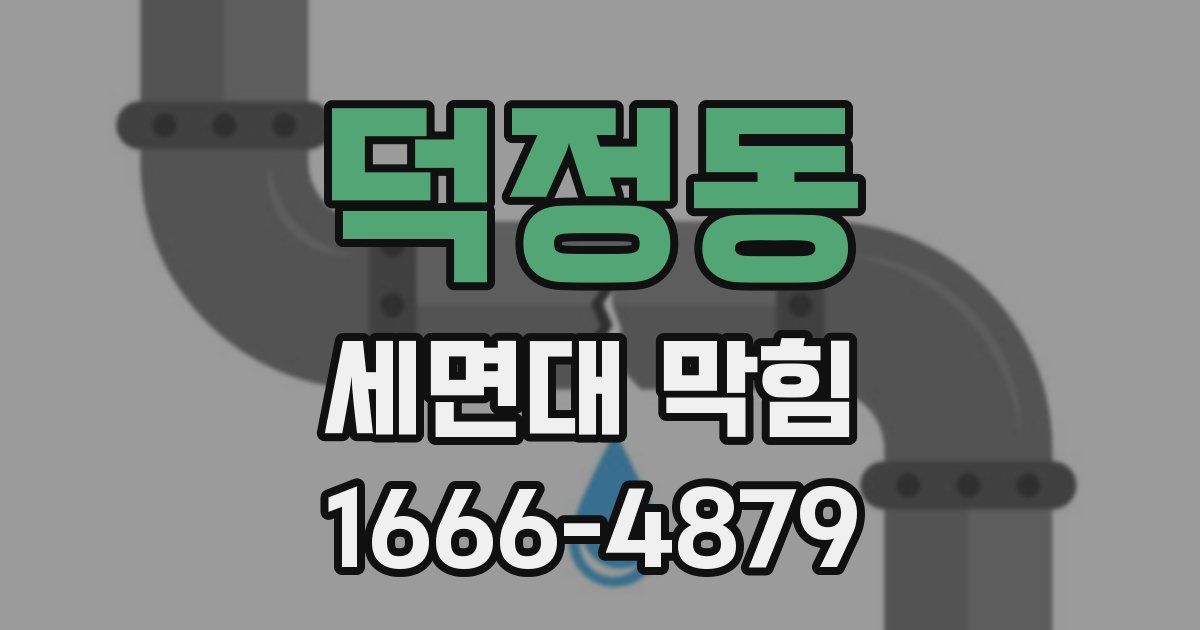 덕정동 세면대 막힘