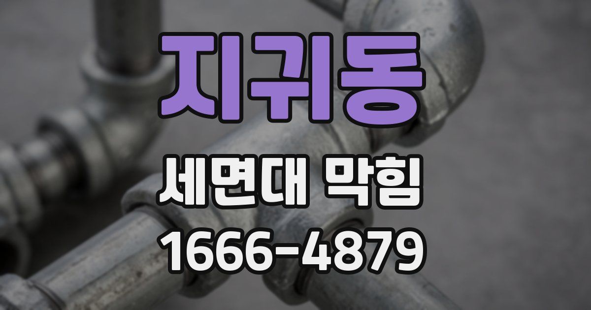 지귀동 세면대 막힘