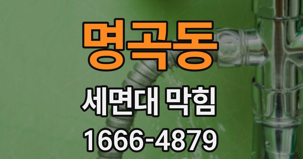 명곡동 세면대 막힘