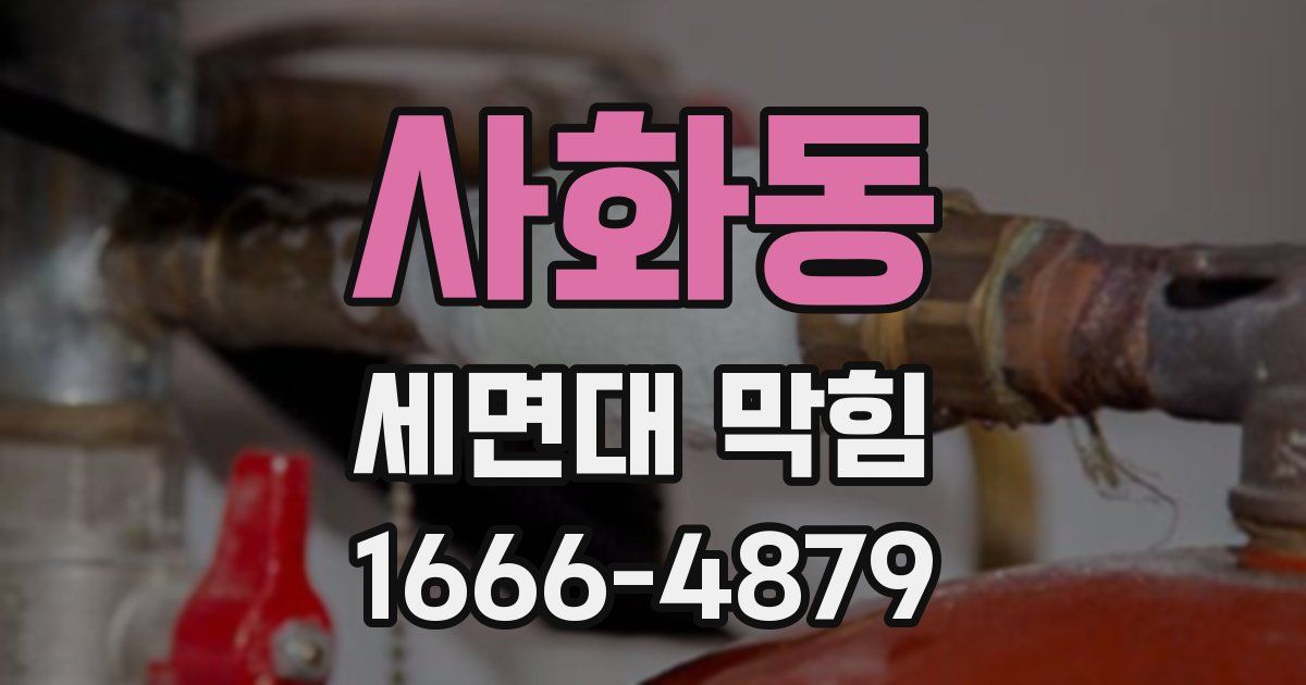 사화동 세면대 막힘