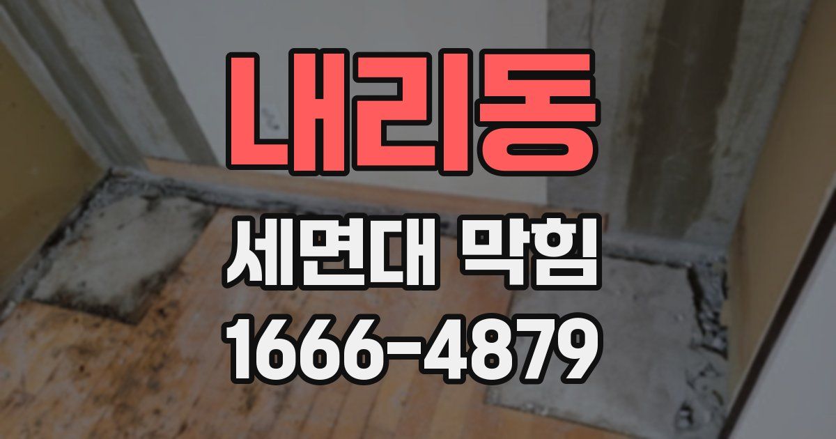 내리동 세면대 막힘