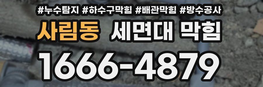 사림동 세면대 막힘