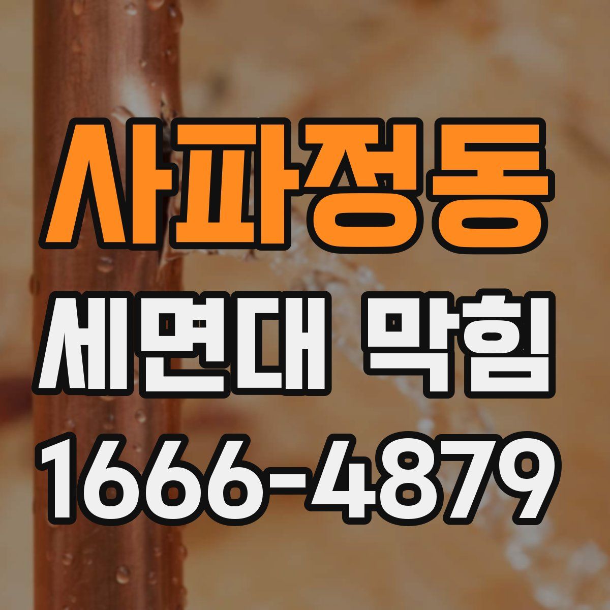사파정동 세면대 막힘
