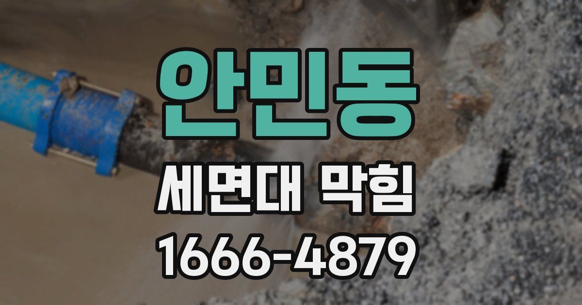안민동 세면대 막힘