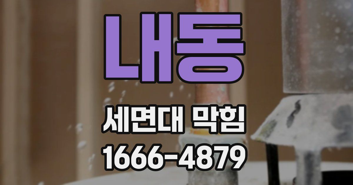 내동 세면대 막힘