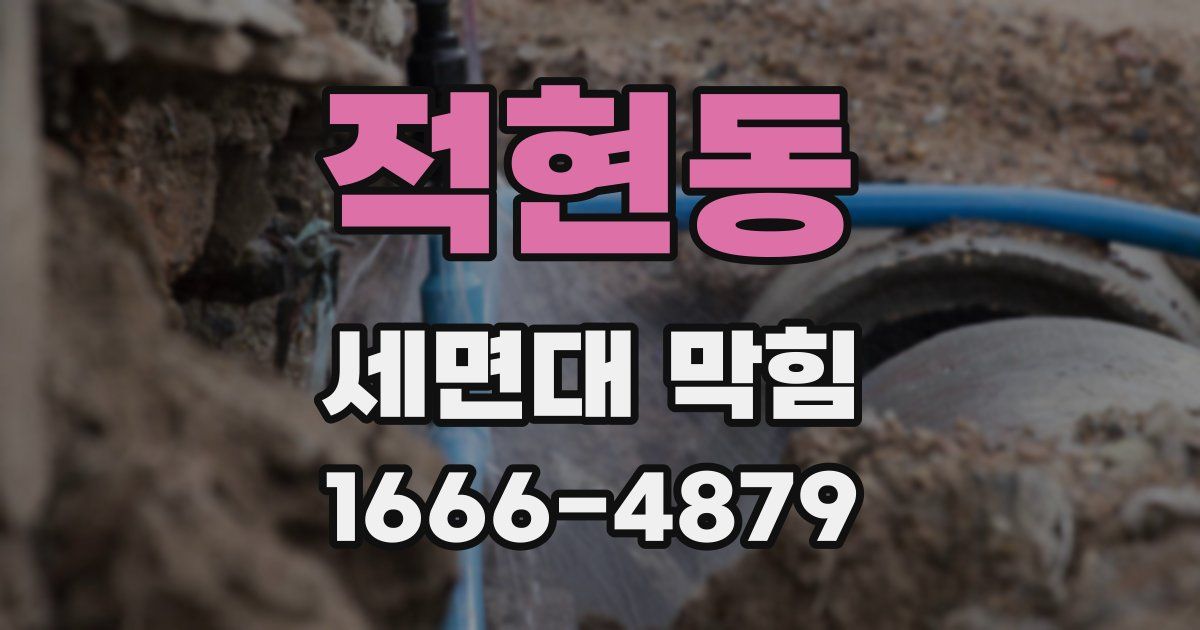 적현동 세면대 막힘