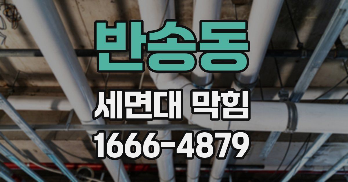 반송동 세면대 막힘