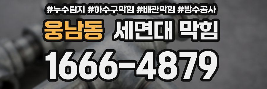 웅남동 세면대 막힘