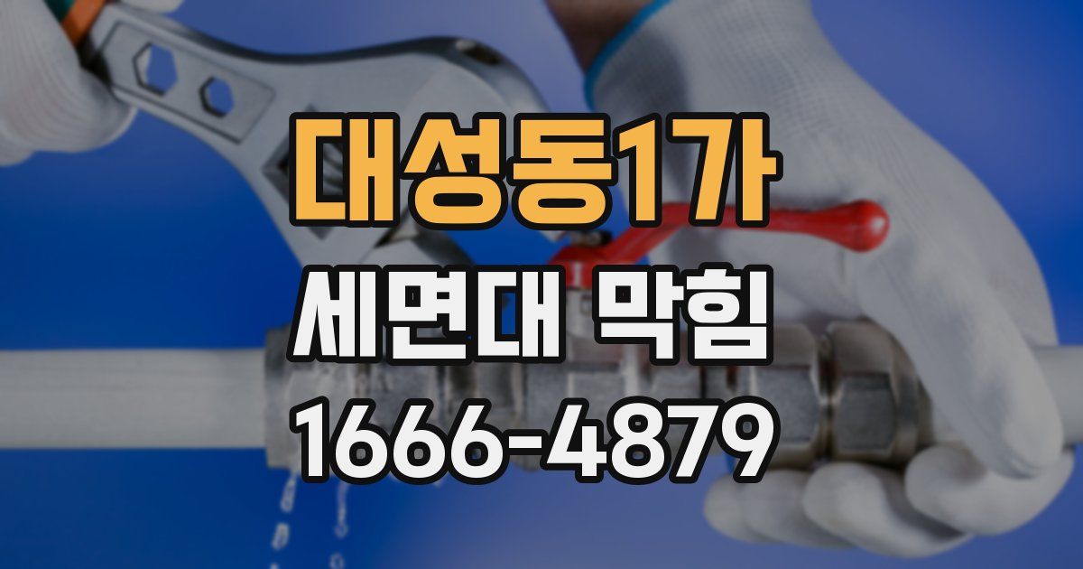 대성동1가 세면대 막힘