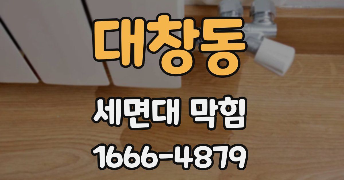 대창동 세면대 막힘