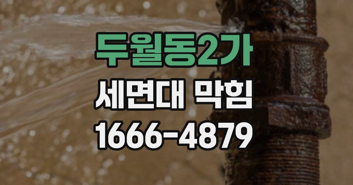 두월동2가 세면대 막힘