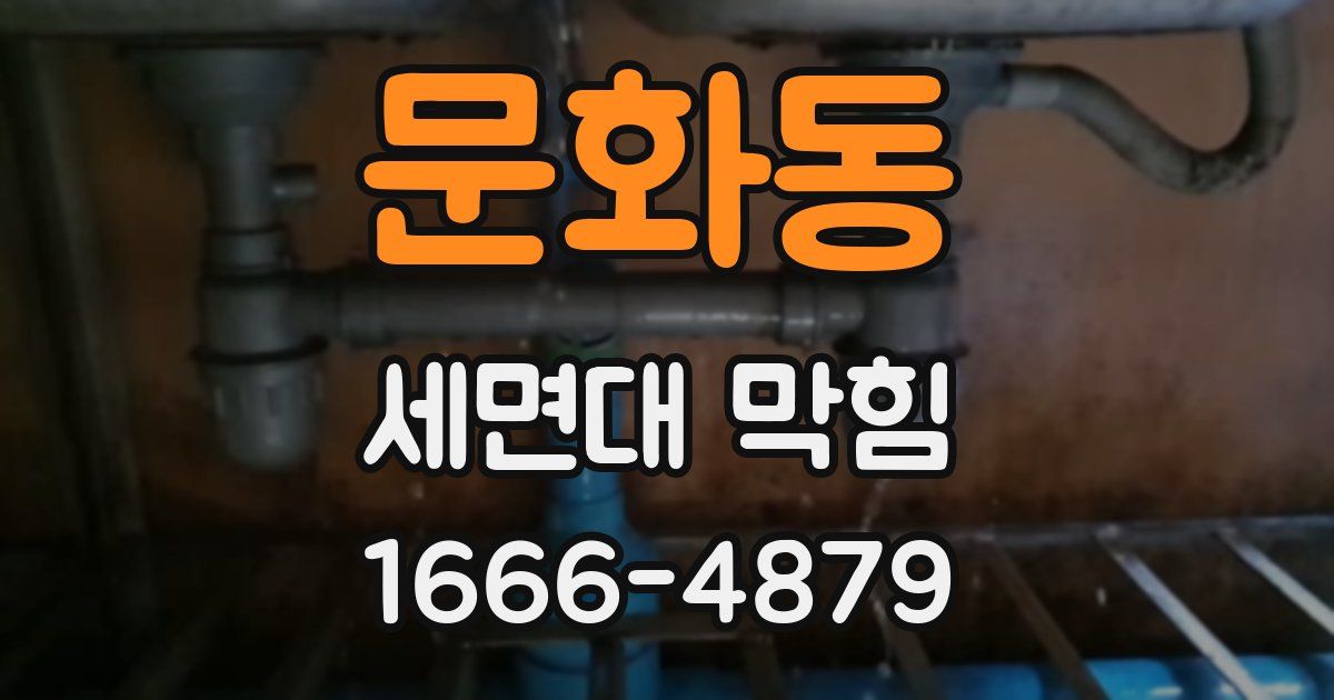 문화동 세면대 막힘