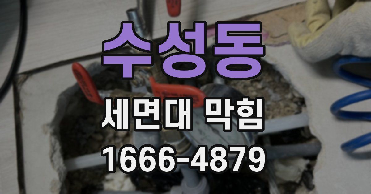 수성동 세면대 막힘