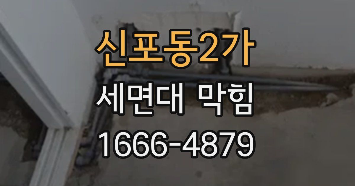 신포동2가 세면대 막힘