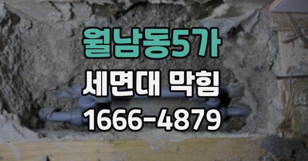 월남동5가 세면대 막힘